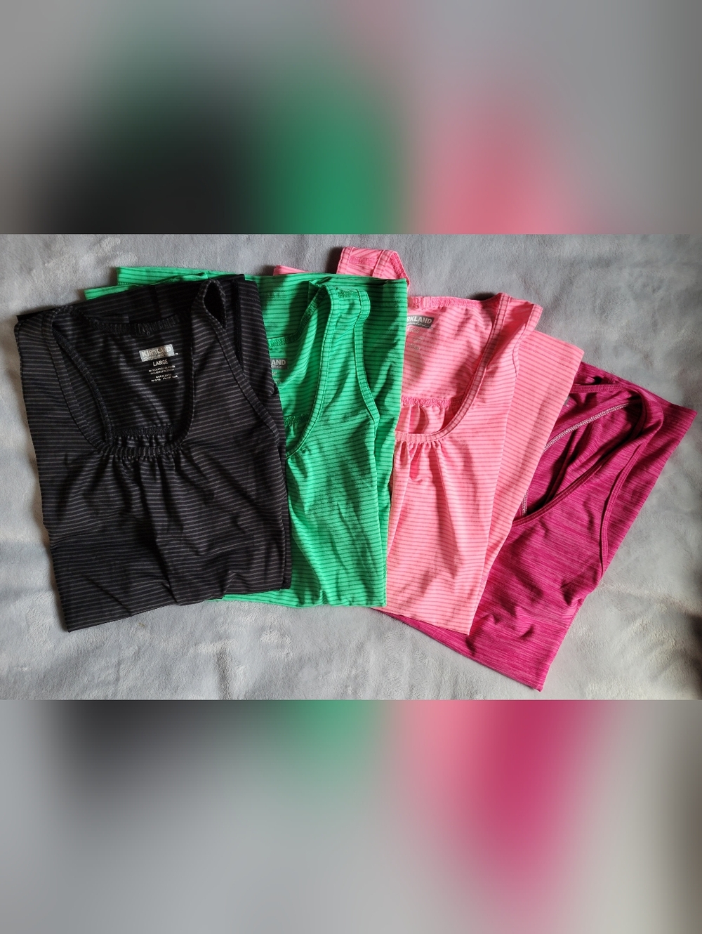 ✨️BUNDLE✨️ KIRKLAND | Scoop Neck tank top Lot - Black, Green, Pink, Magenta